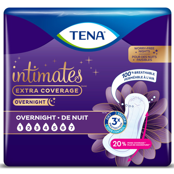 Tena Intimates Overnight Bladder Control Pad, 16-Inch Length
