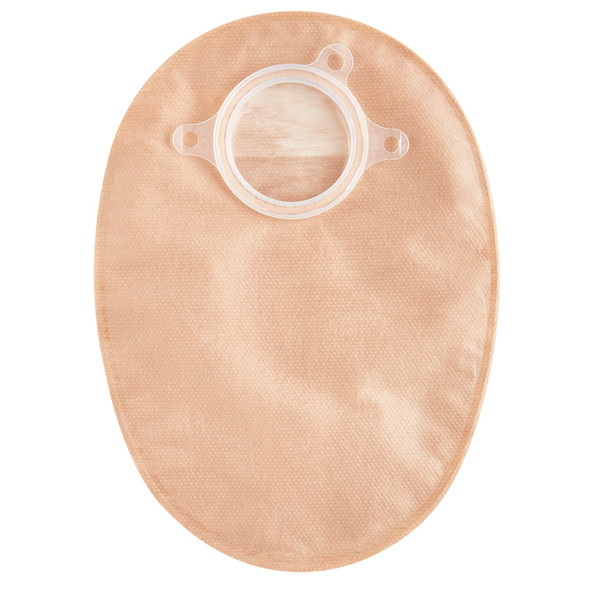 The Natura + Two-Piece Closed End Beige Filtered Ostomy Pouch, 8 Inch Length, 2¼ Inch Flange