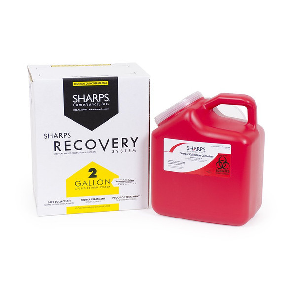 Sharps Mailback Chemotherapy Container, 2 Gallon