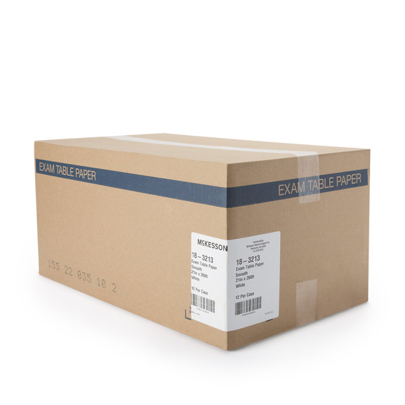 296698_CS Table Paper McKesson 21 Inch Width White Smooth 12/CS