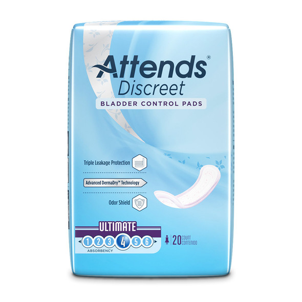 Bladder_Control_Pad_PAD__BLADDER_CNTRL_ULTIMATE_ATTENDS_DISCREET_(20/BG_10BG/CS)_Incontinence_Liners_and_Pads_ADPULT