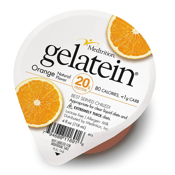 Gelatein 20 Orange Oral Protein Supplement, 4 oz. Cup
