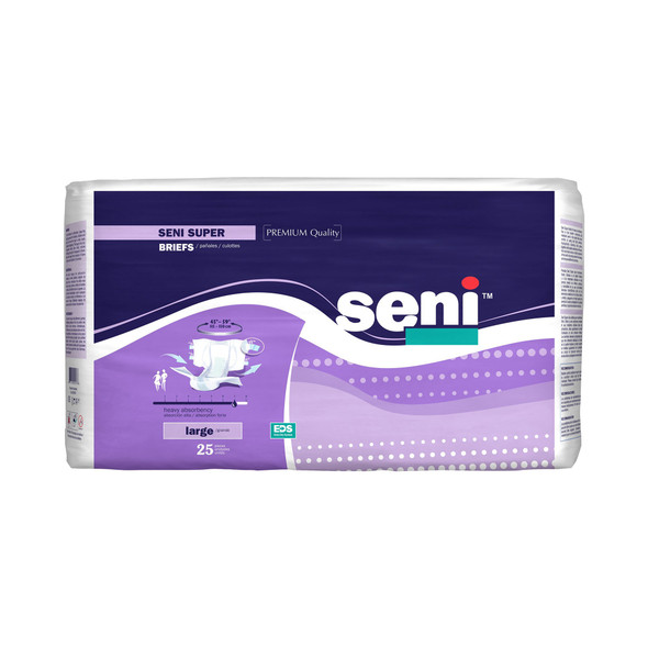Seni Super Heavy Absorbency Incontinence Brief, Large
