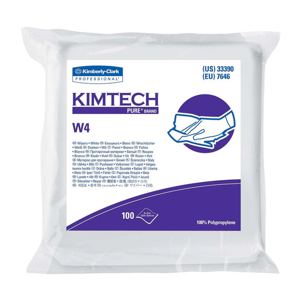 Kimtech Pure W4 Cleanroom Wipe, 100 per Box