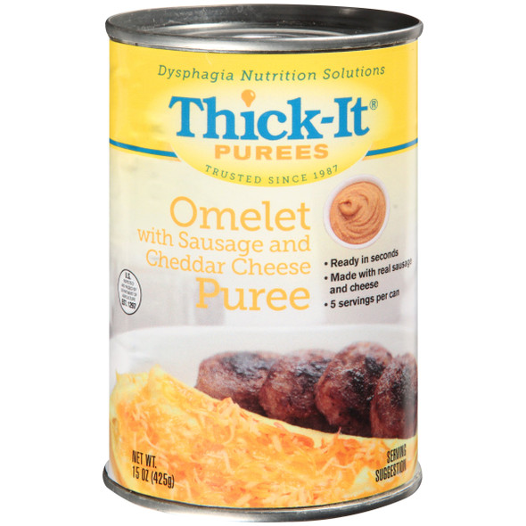 Thick-It Purees Omelet with Sausage and Cheddar Cheese Thickened Food, 15-ounce Can