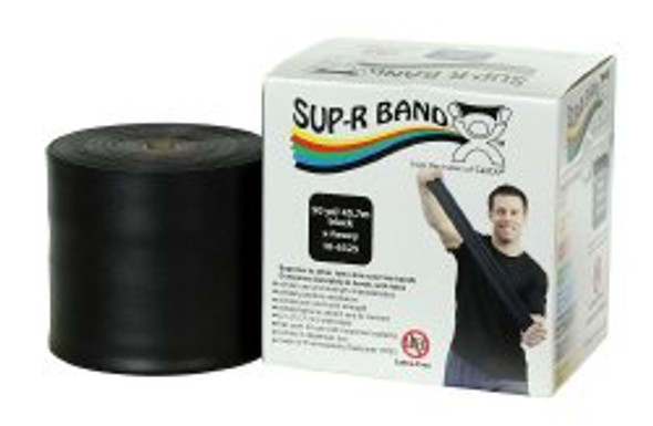 Sup-R Band Exercise Resistance Band, Black, 5 Inch x 50 Yard, X-Heavy Resistance