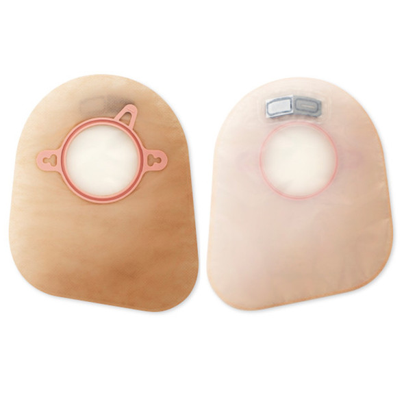 New Image Two-Piece Closed End Transparent Filtered Ostomy Pouch, 7 Inch Length, 2¼ Inch Flange