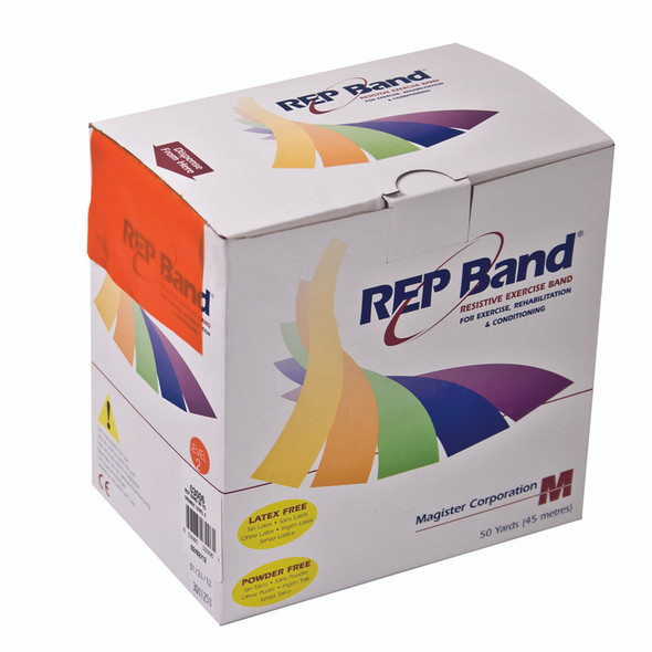 REP Band Exercise Resistance Band, Orange, 4 Inch x 50 Yard, Light Resistance