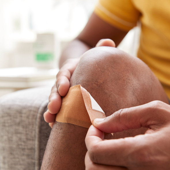 Adhesive Strip McKesson 2 X 4 Inch Fabric Rectangle Tan Sterile 24/CS