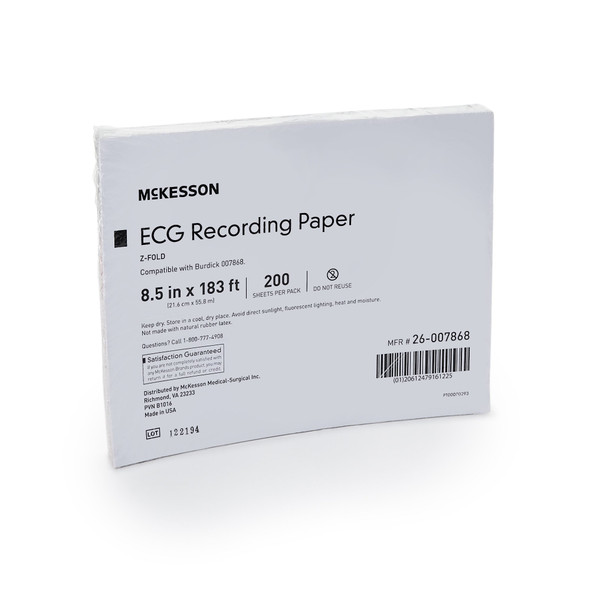 Diagnostic_Recording_Paper_PAPER__ECG_F/007868_8.5"X183'_(200/PK_10PK/CS)_Diagnostic_Recording_Paper_and_Film_26-007868