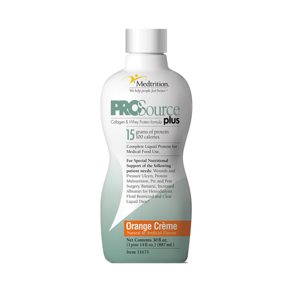 ProSource Plus Orange Crème Protein Supplement, 32-ounce Bottle