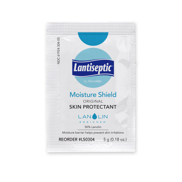 Lantiseptic Skin Protectant, 50% Lanolin, Unscented Ointment, 5 g Individual Packet