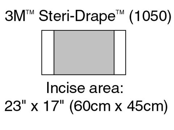 3M Steri-Drape Sterile Large Incise Surgical Drape, 17 x 23 Inch