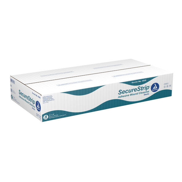 dynarex Secure Strip Adhesive Wound Closure Strip, ½ by 4 Inches
