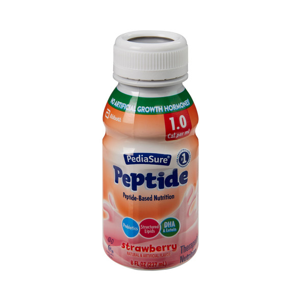 PediaSure Peptide 1.0 Cal Strawberry Pediatric Oral Supplement, 8 oz. Bottle