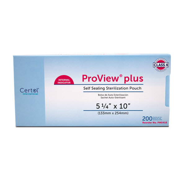 ProView plus Sterilization Pouch, 5-1/4 x 10 Inch