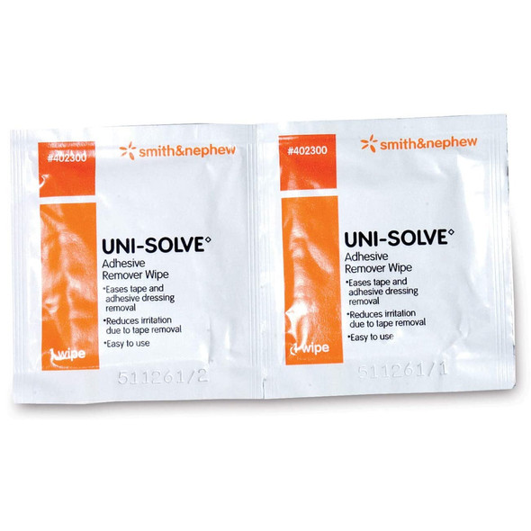 Uni-Solve Adhesive Remover, 2½ x 2½ Inch Wipe