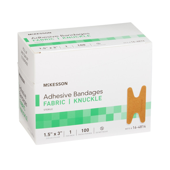 Adhesive_Strip_BANDAGE__ADHSV_FABR_KNCKL_1.5X3_(100/BX_24BX/CS)_Adhesive_Bandages_16-4814