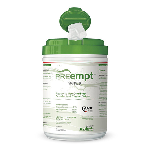 PREempt Surface Disinfectant Cleaner Wipes