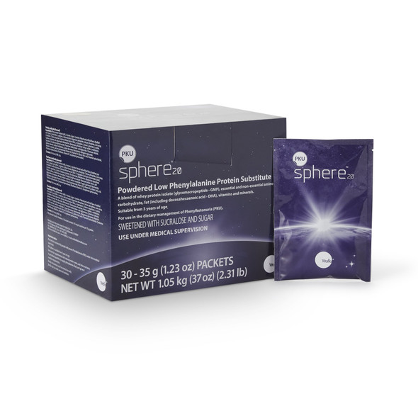 PKU sphere Vanilla PKU Oral Supplement, 35 Gram Packet