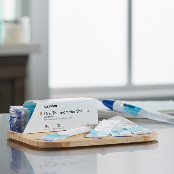 Oral Thermometer Probe Cover McKesson For use with Digital Thermometer 50 per Box 5000/CS