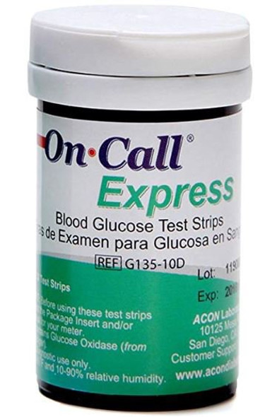 On Call Express Blood Glucose Test Strips