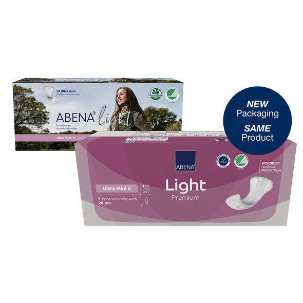 Abena Light Ultra Mini 0 Bladder Control Pad, 8-Inch Length