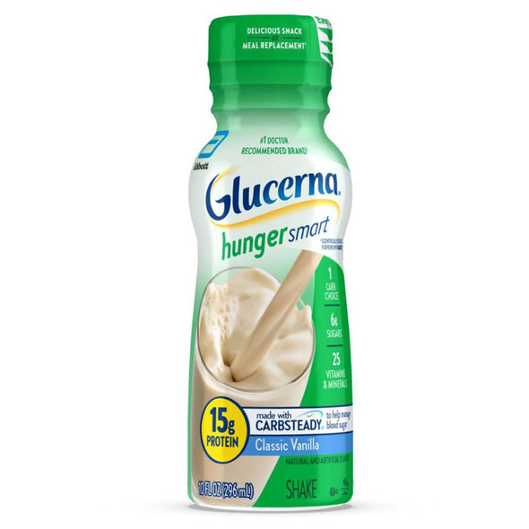 Oral Supplement Glucerna Hunger Smart Shake Homemade Vanilla Flavor Liquid 10 oz. Bottle