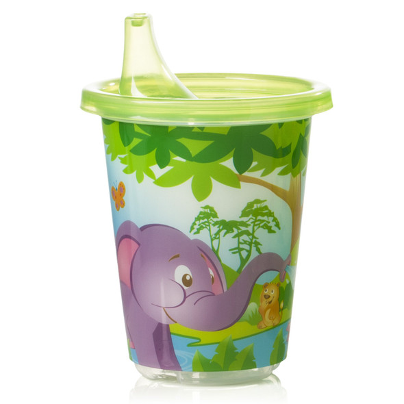 Sippy Cup Evenflo TripleFlo 10 oz. Zoo Friends Print Plastic Reusable