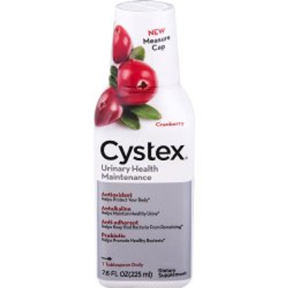 Dietary Supplement Cystex Urinary Health Maintenance Ascorbic Acid / Proprietary Blend 60 mg - 1000 mg Strength Liquid 7.6 oz. Cranberry Flavor