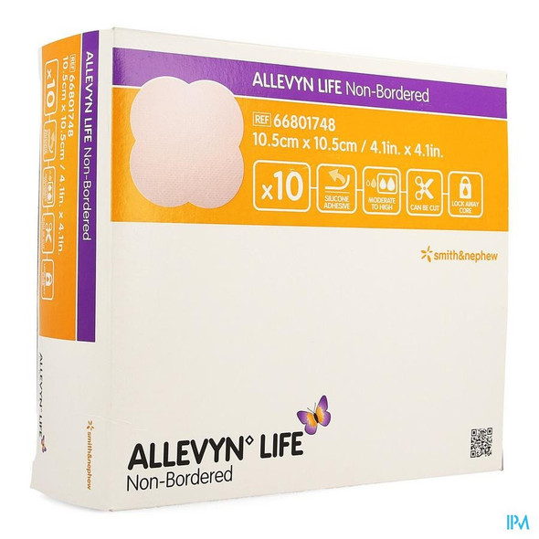 Foam Dressing Allevyn Life 4 X 4 Inch Without Border Film Backing Nonadhesive Square Sterile