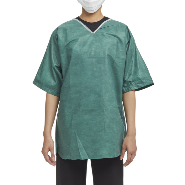 Scrub Shirt Medium Green Without Pockets Short Sleeve Unisex