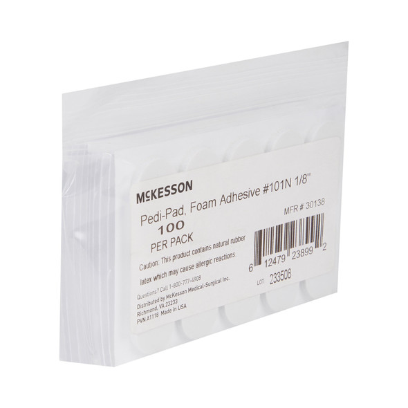McKesson Pedi-Pad White Protective Pad, Size 101  Narrow