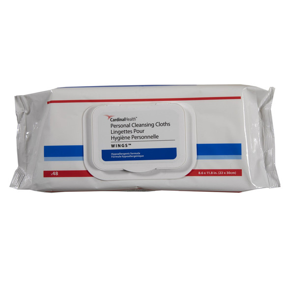 Cardinal Health Wings Personal Cleansing Cloths, 48 ct. Soft Pack