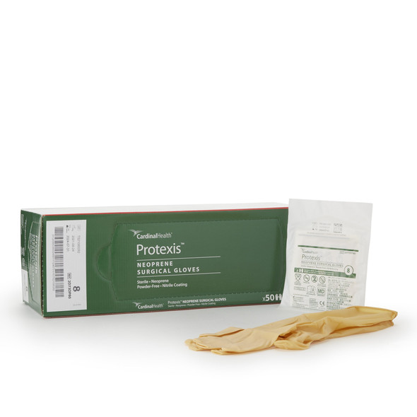 Protexis Polychloroprene Surgical Glove, Size 8, Ivory