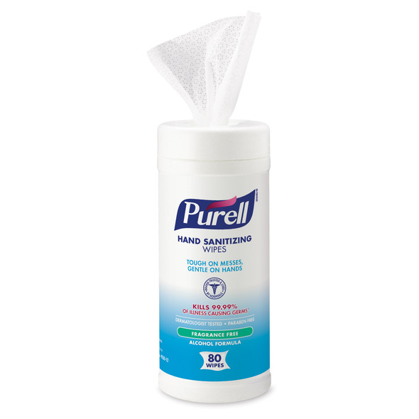 Hand Sanitizing Wipe Purell 80 Count Ethyl Alcohol Wipe Canister