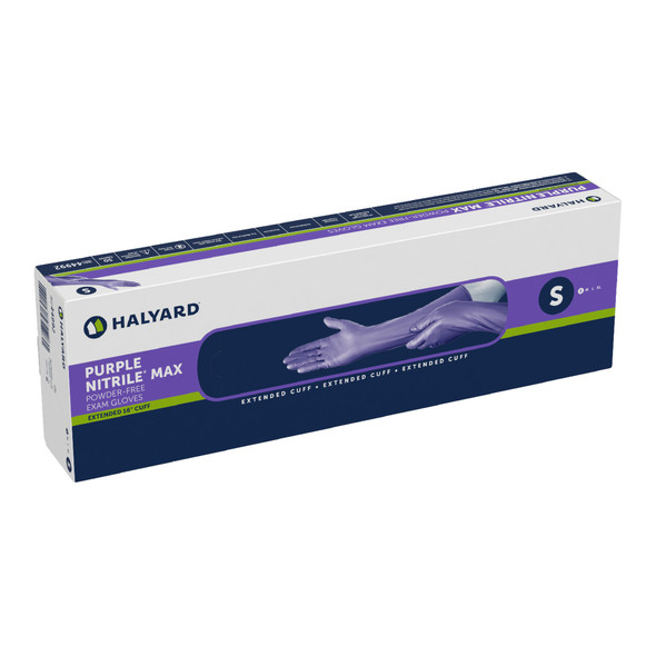 Purple Nitrile Max Nitrile Extended Cuff Length Exam Glove, Small