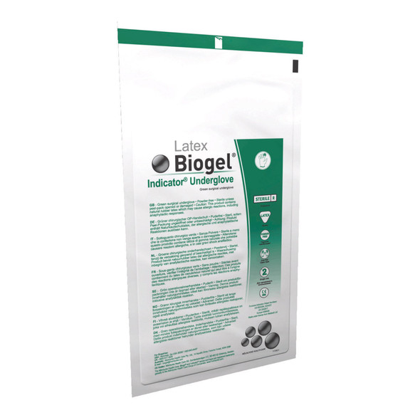 Biogel Indicator Latex Surgical Underglove, Size 8, Green