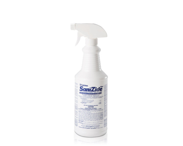 SaniZide Plus Surface Disinfectant Cleaner Quaternary Based Pump Spray Liquid 32 oz. Bottle Ammonia Scent NonSterile