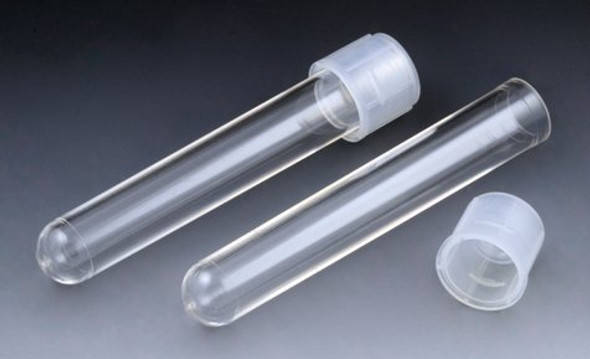 Test Tube Round Bottom Plain 17 X 100 mm 15 mL Without Color Coding Dual Position Snap Cap Polystyrene Tube