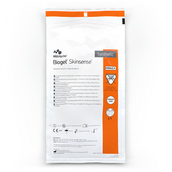 Biogel Skinsense Polyisoprene Surgical Glove, Size 6, Straw Color