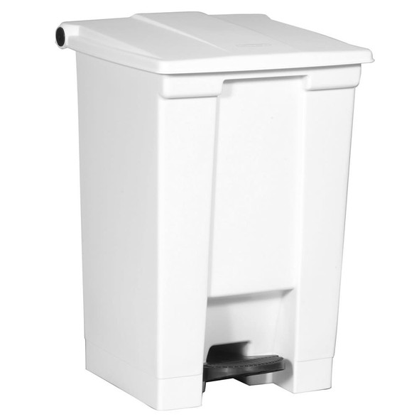Trash Can Rubbermaid Legacy 12 gal. Square White Plastic Step On