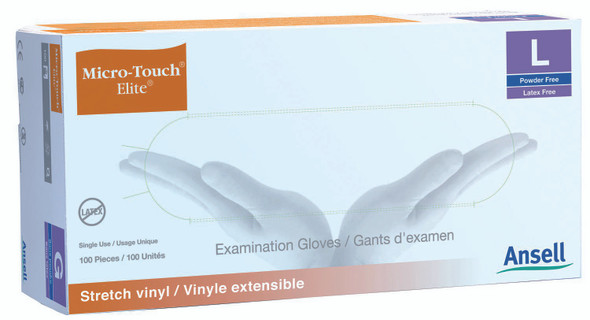 Micro-Touch Elite Exam Glove, Large, Ivory