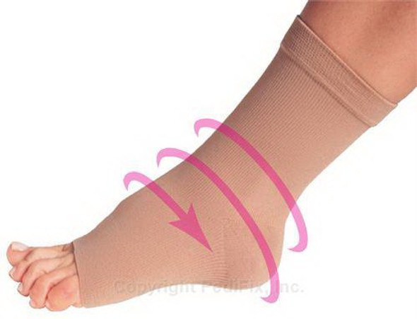 Compression Sleeve Pedi-Smart Size 2 Beige Ankle