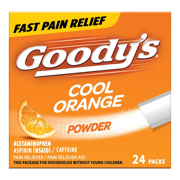 Goody's Extra Strength Acetaminophen / Aspirin / Caffeine Pain Relief, Orange Flavor