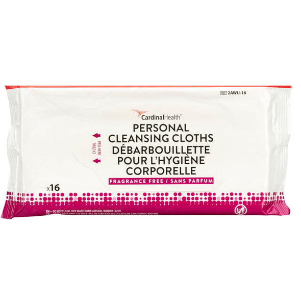 Cardinal Health Personal Cleansing Cloths, 16 ct.
