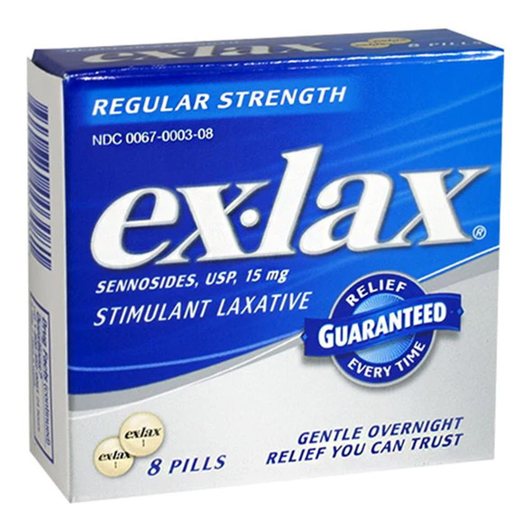 Laxative Ex-lax Tablet 8 per Box 15 mg Strength Sennosides
