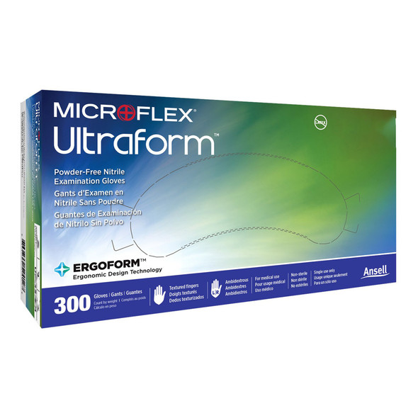 Ultraform Nitrile Exam Glove, Medium / Large, Blue