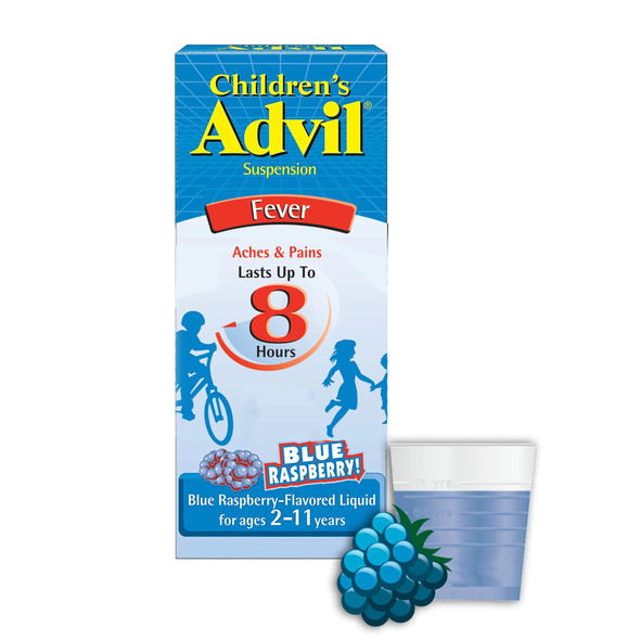Children's Advil Ibuprofen Children's Pain Relief, Blue Raspberry flavor