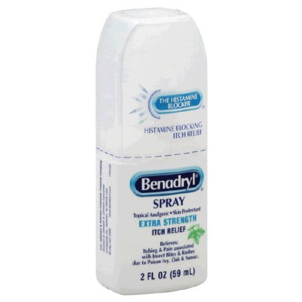 Itch Relief Benadryl 2% - 0.1% Strength Spray 2 oz. Bottle